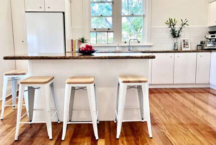 The kitchen is large and fully equipped.