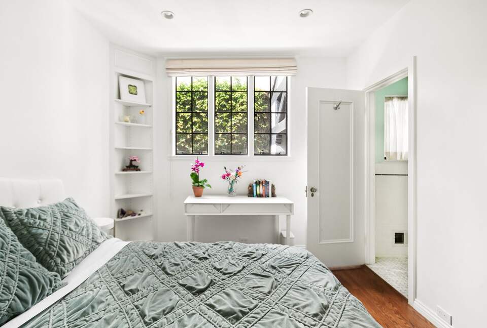 First floor guest room with full bed and private bath