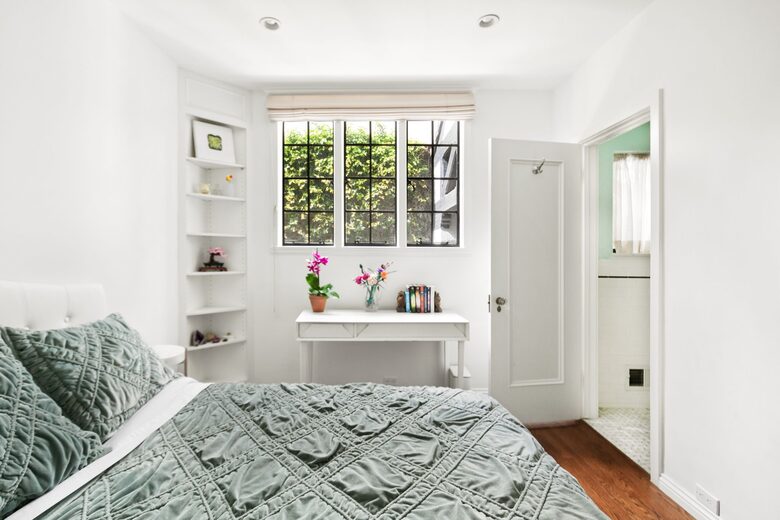 First floor guest room with full bed and private bath