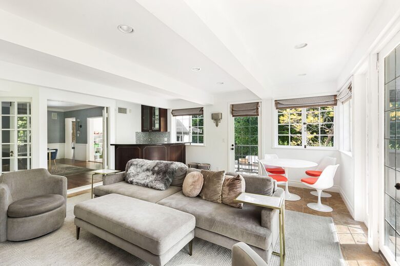 Family room with large screen TV