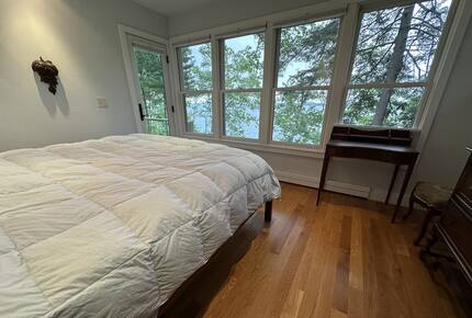 Master bedroom in Burrow. King size bed.