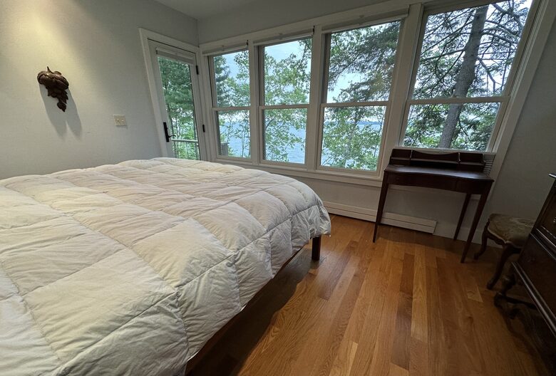 Master bedroom in Burrow. King size bed.