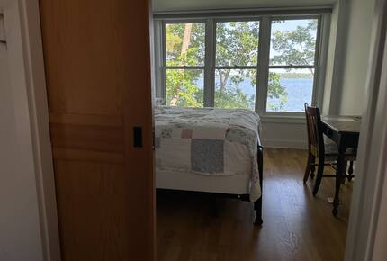 View from second bedroom, looking toward the first bedroom.