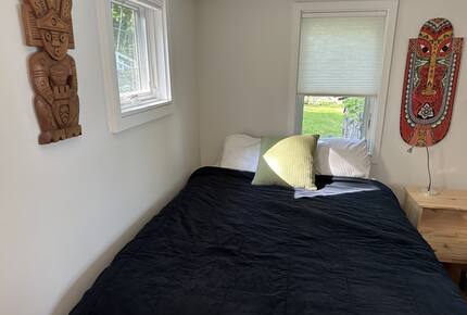 Second bedroom in the second cottage. Queen size bed.