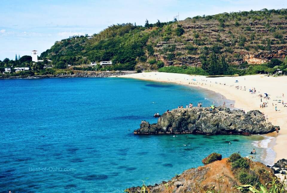 Famous Waimea Bay with beautiful waterfalls, only .8 mile away