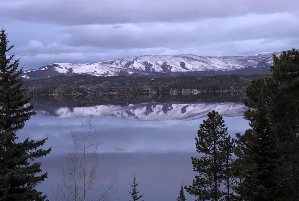 View to the west at sunrise