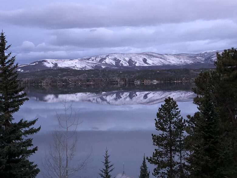 View to the west at sunrise