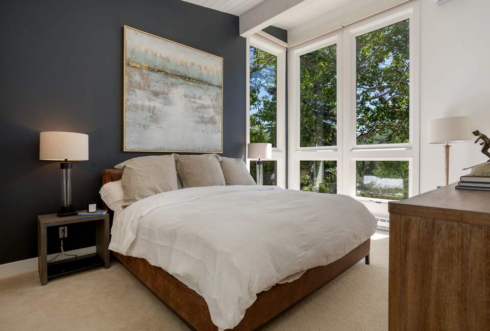 Master bedroom with mountain views