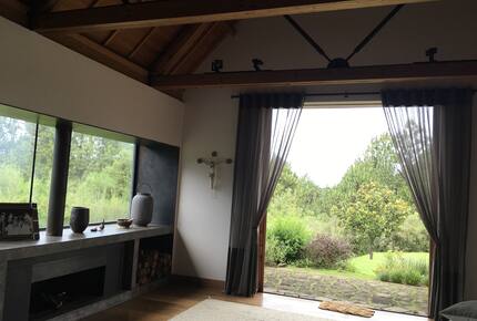 View from Master Room bed. With chimney