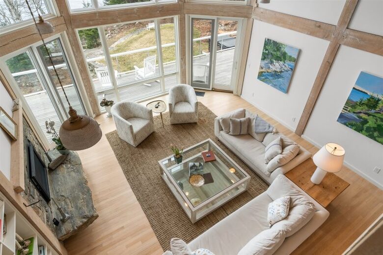 Boothbay Harbor - Spruce Point Stunner | Waterfront With Deep Water Dock Access - Boothbay Harbor, Maine