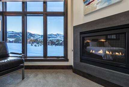 Cozy gas fireplace in master bedroom... on with a switch