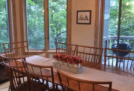 Dining room with seating for eight and amazing views