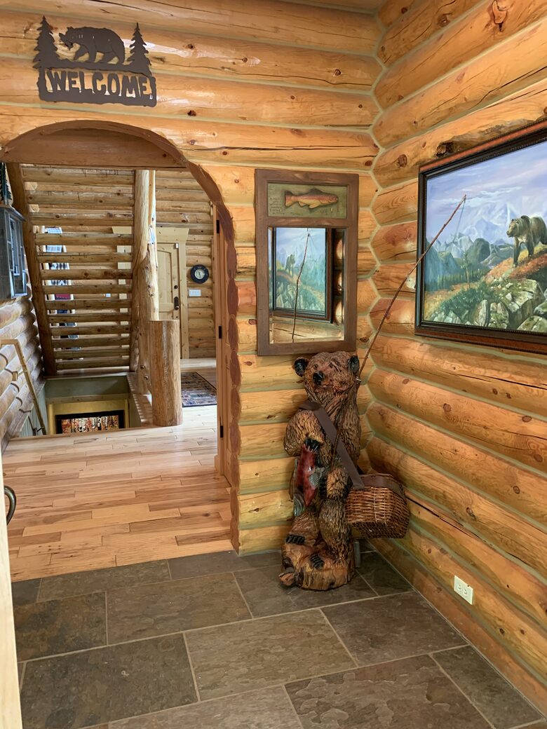 Entry with welcome bear