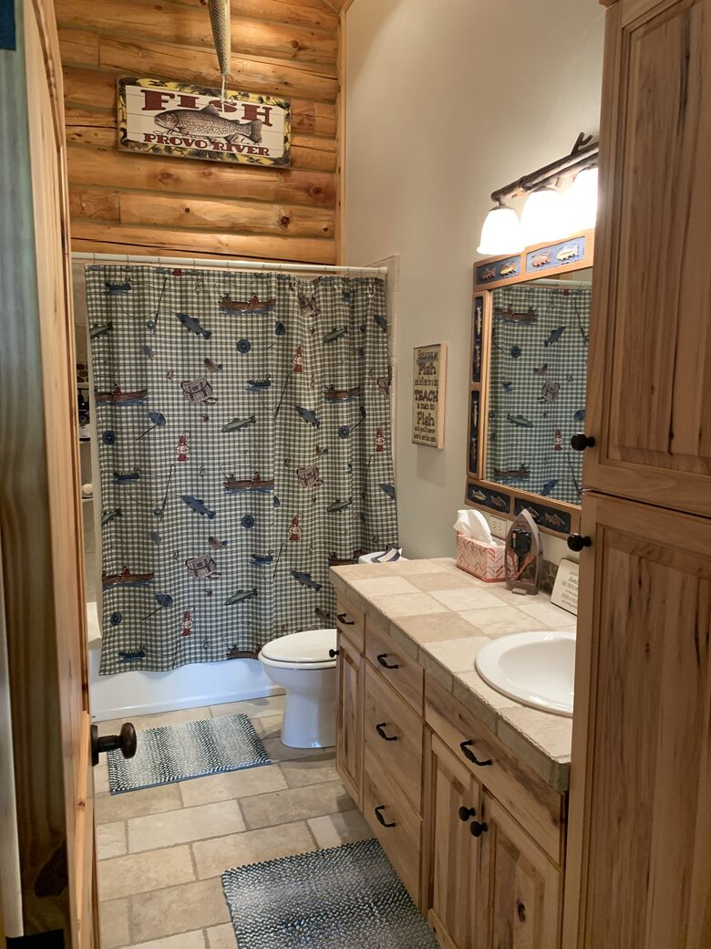 Upstairs fish bathroom