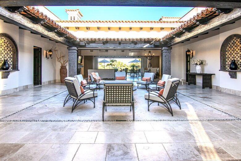 Grand Entrance into the Villa Courtyard