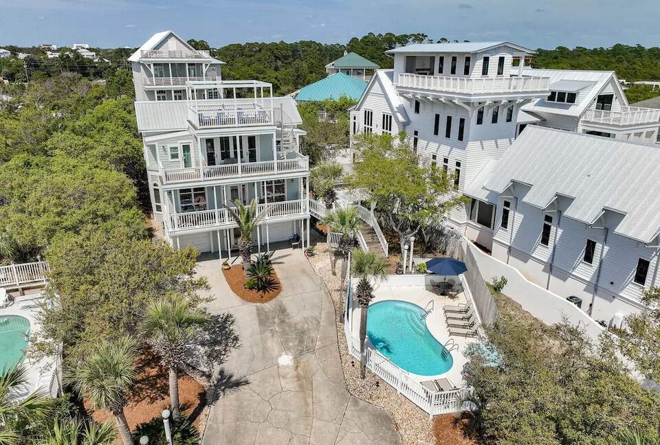 Paradise Lookout Beach Home | Private Heated Pool, 4 min walk to Beach, Amazing Views, Sky Deck - Inlet Beach, Florida