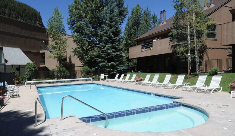 Pitkin Creek Swimming pool (summer only) includes a Year Round Hot Tub