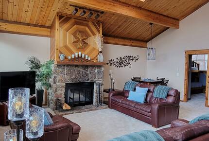 Wood burning fireplace - wood provided