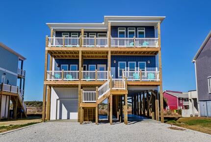 Reunion | Brand New Deluxe Oceanfront | Elevator, Views, BBQ - North Topsail Beach, North Carolina