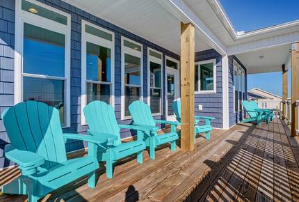 Reunion | Brand New Deluxe Oceanfront | Elevator, Views, BBQ - North Topsail Beach, North Carolina