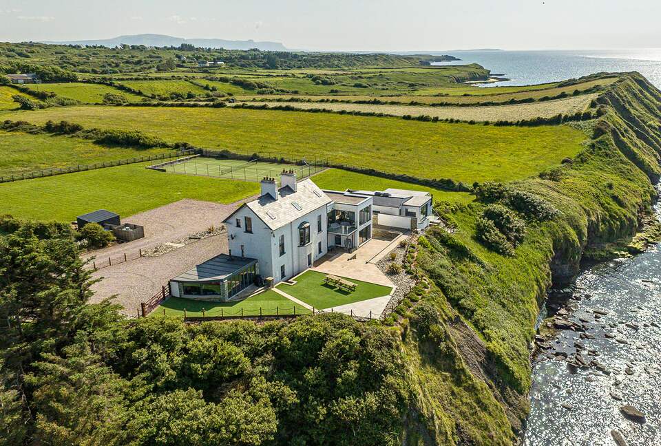 Oceanfront Cliff House with a Tennis Court - Rossnowlagh, Ireland