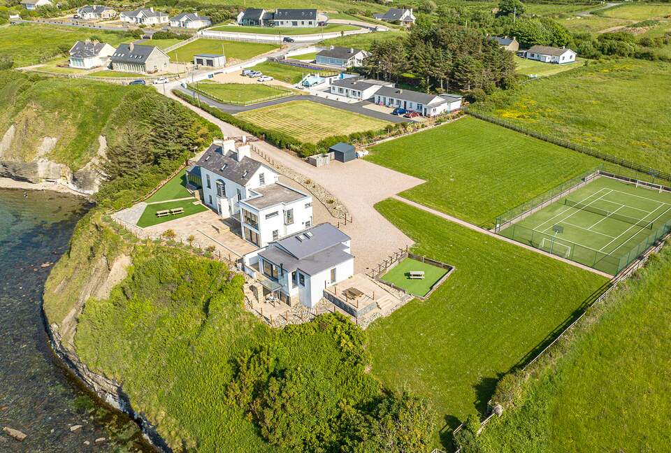 Oceanfront Cliff House with a Tennis Court - Rossnowlagh, Ireland