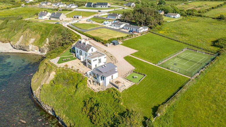 Oceanfront Cliff House with a Tennis Court - Rossnowlagh, Ireland