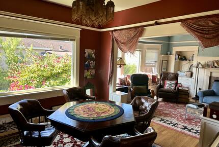 Living room and dining/game room