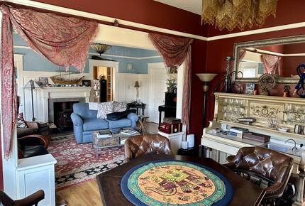 Living room and dining/game room