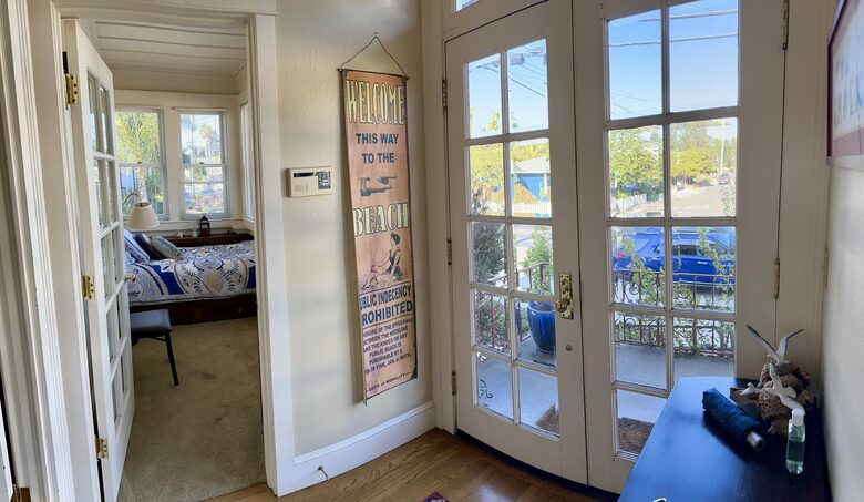 Front entry and twin room