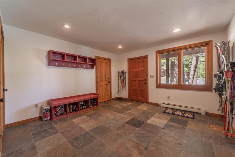 Spacious mudroom.