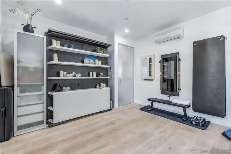 top floor tonal digital gym/office/murphybed & massage table