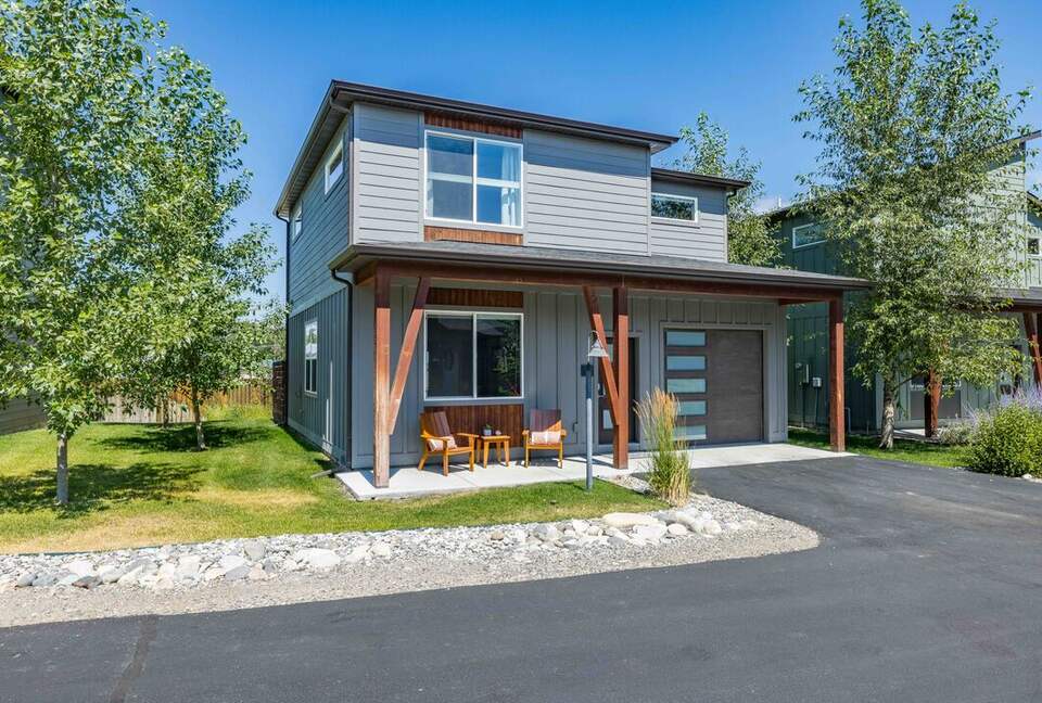 Front of house with small porch for morning coffee