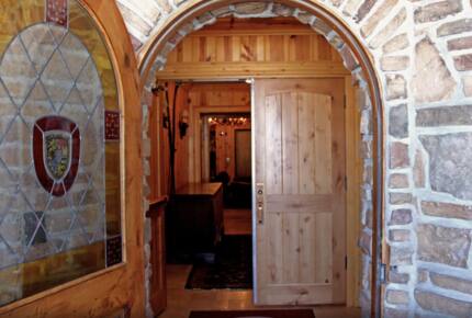 Front door to the Red Stag Lodge.