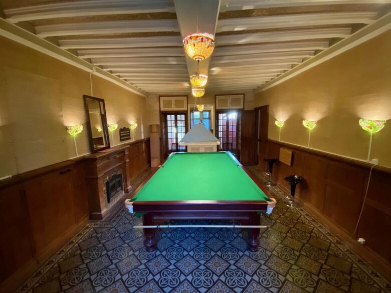 Pool table for billiards