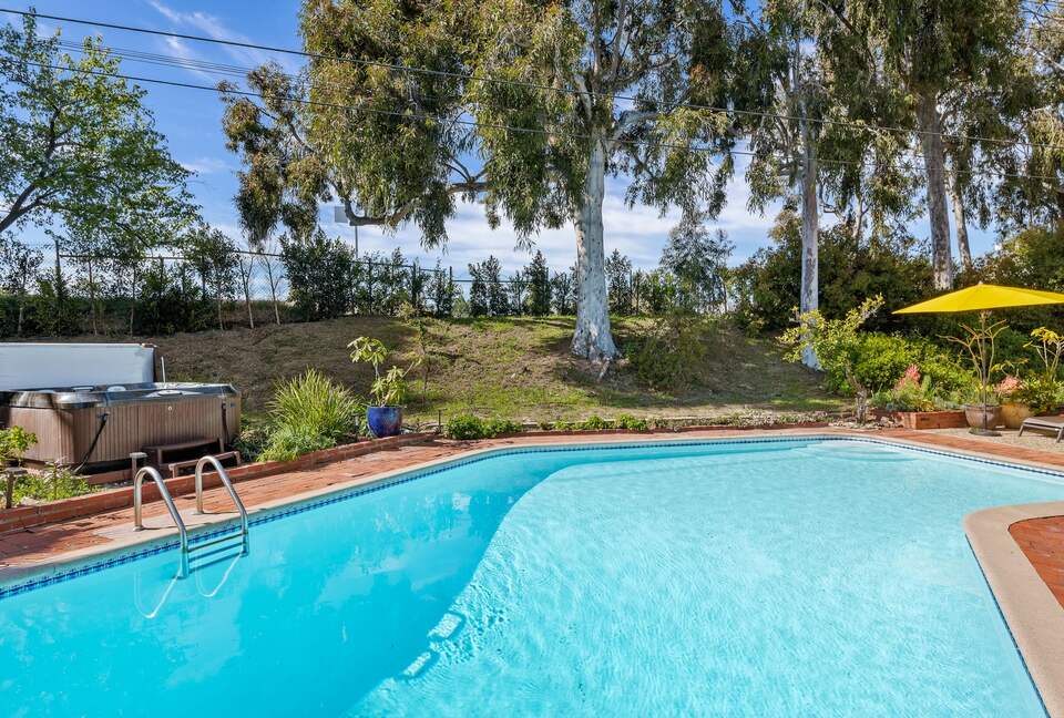 hot tub and large pool