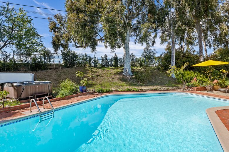 hot tub and large pool