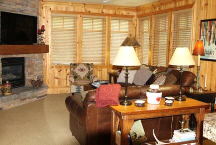 Ample seating in great room.