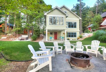 Luxury Lakefront Cottage | With Sandy Beach, Hot Tub, SUP, & Dock - Traverse City, Michigan
