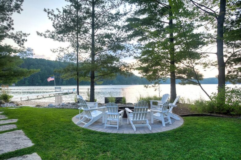 Luxury Lakefront Cottage | With Sandy Beach, Hot Tub, SUP, & Dock - Traverse City, Michigan