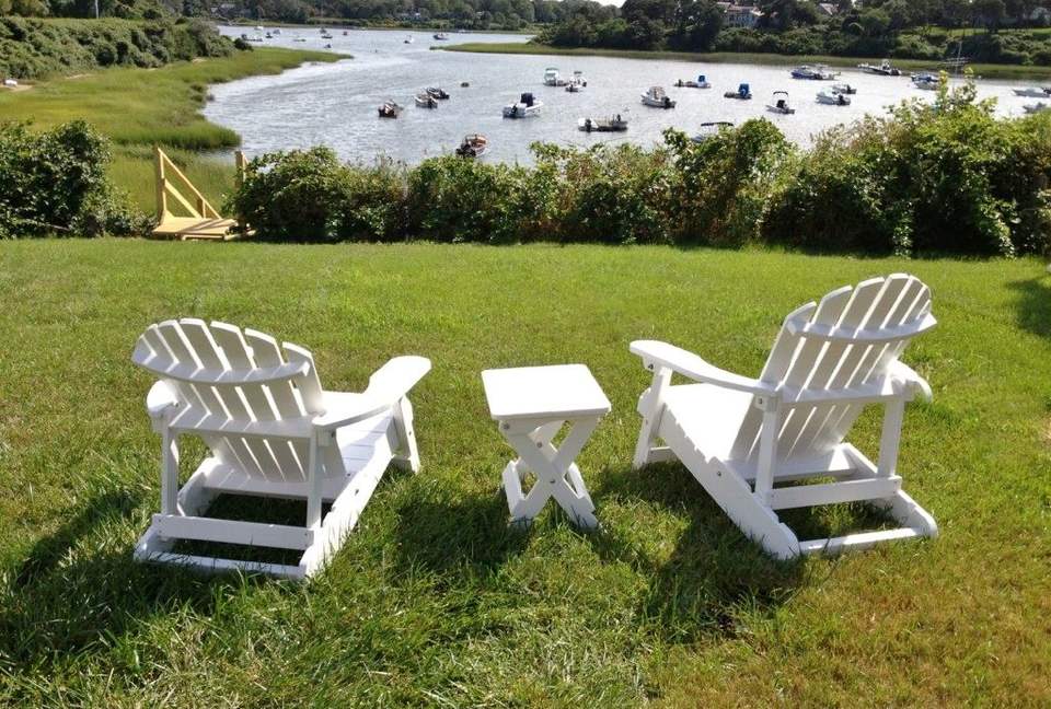Relax after a day at the Beach on the Adirondack Chairs