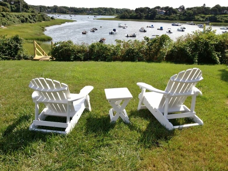 Relax after a day at the Beach on the Adirondack Chairs