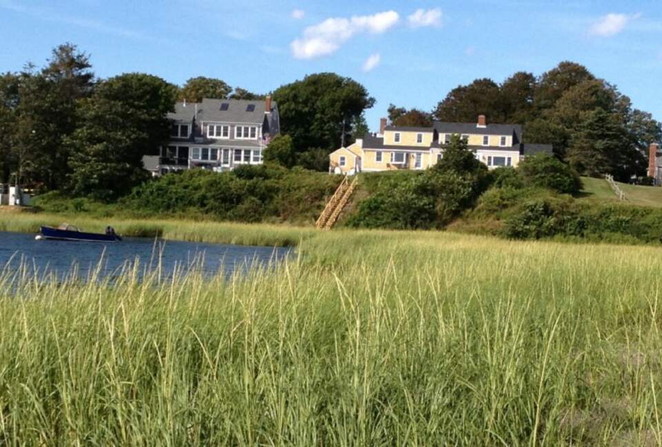 House Overlooks Ocean Harbor of Little Mill Pond in Chatham