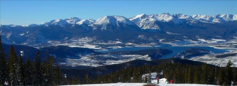 Frisco and Lake Dillon view from Keystone Ski Area