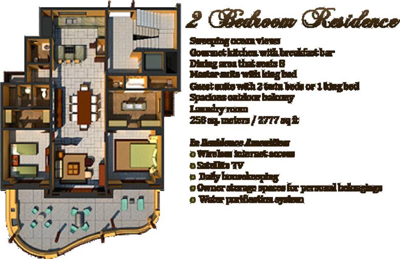 Celeste Beach Residence and Spa - 2 Bedroom Residence - Bahías de Huatulco, Mexico