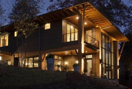 The Glass House on Lake Keowee - Sunset, South Carolina