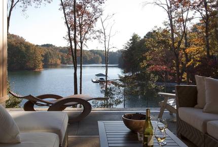 The Glass House on Lake Keowee - Sunset, South Carolina