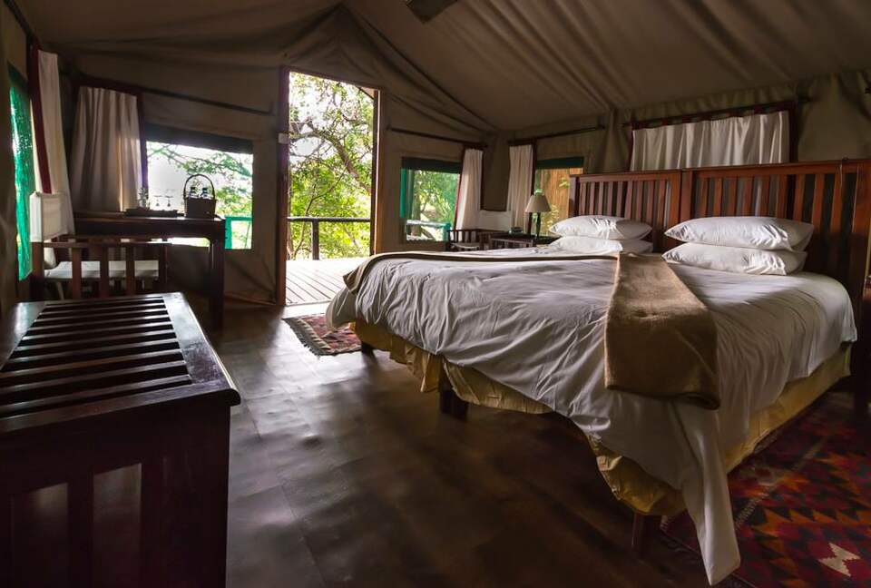 A Meru Safari Tent at the Ichingo River Lodge - Eastern Caprivi, Namibia