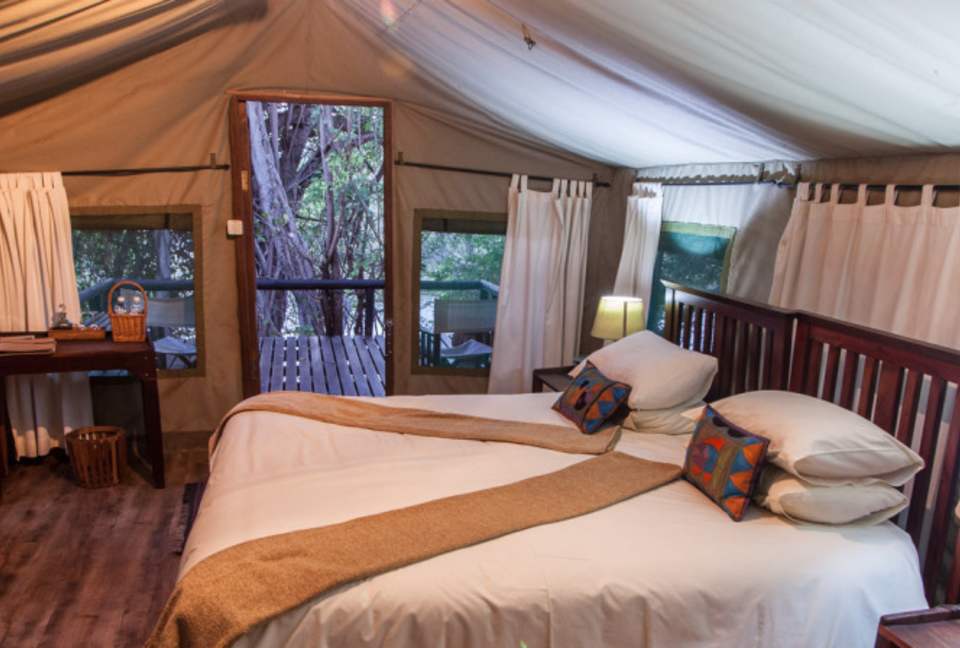 A Meru Safari Tent at the Ichingo River Lodge - Eastern Caprivi, Namibia