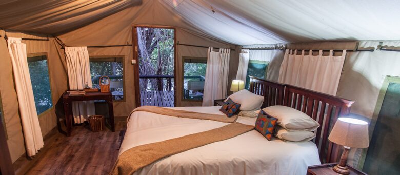 A Meru Safari Tent at the Ichingo River Lodge - Eastern Caprivi, Namibia